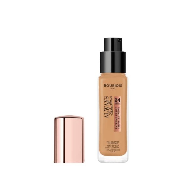 BOURJOIS - Fond De Teint Always Fabulous 24h 410 Beige doré - Fini Semi-Mat - À LAcide Hyaluronique & Vitamine E - Haute Cou