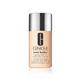 Clinique Even Better Fond de Teint SPF 15 | Couvrance Moyenne + Fini Naturel | Vitamine C | Unifie le Teint + Réduit les Tach