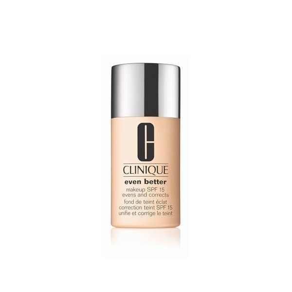 Clinique Even Better Fond de Teint SPF 15 | Couvrance Moyenne + Fini Naturel | Vitamine C | Unifie le Teint + Réduit les Tach