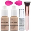 PHOERA Fond de teint, PHOERA maquillage pour femme,PHOERA fond de teint liquide mat couverture complète,PHOERA apprêt,PHOERA 