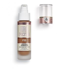 Makeup Revolution, Irl Filter, Longwear, Fond de Teint, F15, 23ml Lot de 2 