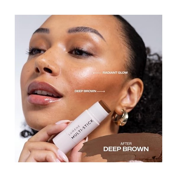 LUMENE Stick de Maquillage Multi-Usage à Texture Crémeuse, Teinte Deep Brown Bronzer