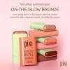 Pixi Beauty On-the-Glow Bronze | Teinte: RichGlow | Stick Bronzant Hydratant pour Joues et Lèvres | Multistick au Ginseng, Al