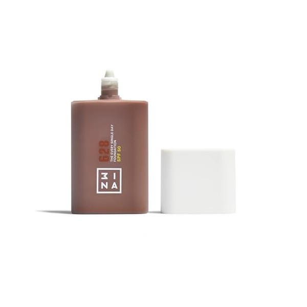 3INA MAKEUP - The Every Single Day Foundation SPF 50 628 - Fond de Teint Chaud profond avec indice SPF 50 - À base de 2% de N