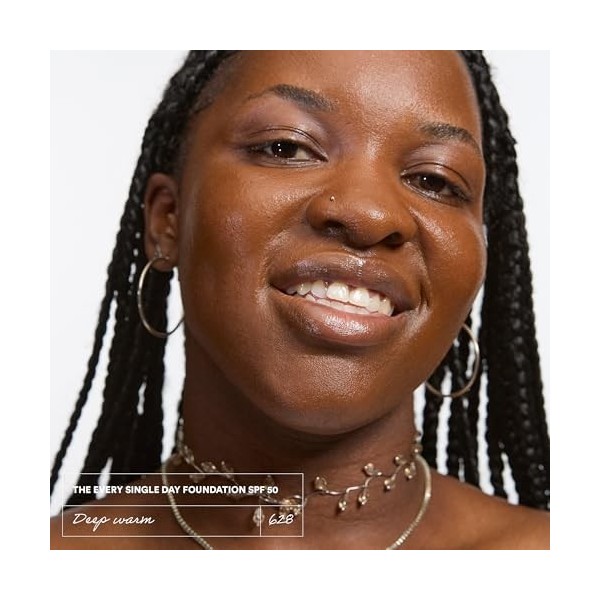 3INA MAKEUP - The Every Single Day Foundation SPF 50 628 - Fond de Teint Chaud profond avec indice SPF 50 - À base de 2% de N