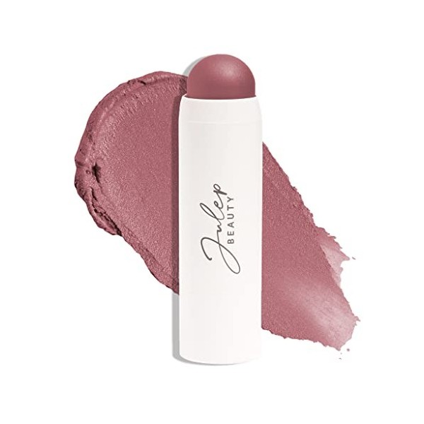 Julep Skip The Brush Stick de couleur 2 en 1 pour joues et lèvres mauve sourd , crème à poudre, fard à joues et baume à lèvr