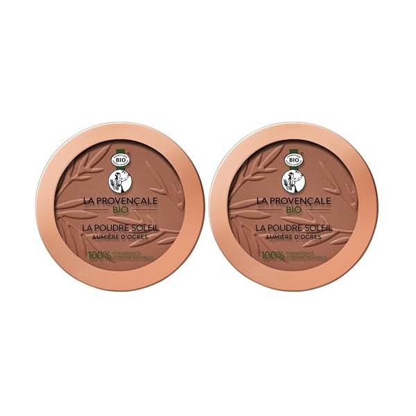 La Provençale Bio - La Poudre Soleil Lumière dOcres Certifiée Bio - Poudre Bronzante pour le Visage - 100% dIngrédients dO