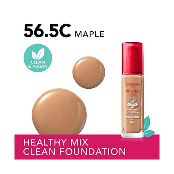 Bourjois - Fond de teint Healthy Mix Clean - 56,5 C Erable Lot de 2