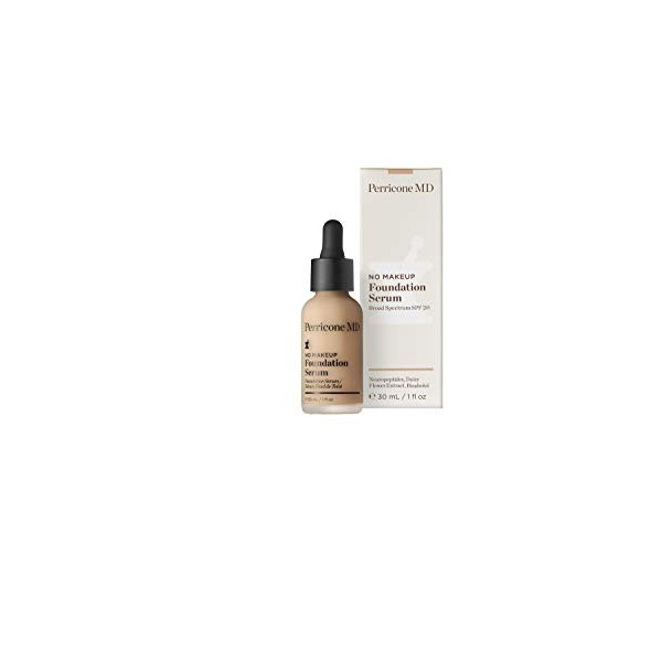 Perricone MD No Makeup Foundation Serum Ivory 30ml - Lightweight, Buildable Coverage with Semi-Matte Finish – Visibly Fades D