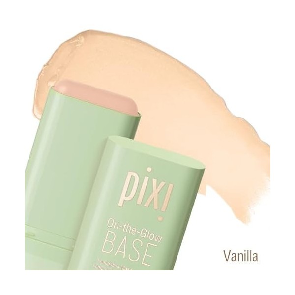 Pixi Beauty On-the-Glow Base | Fond de Teint Stick Hydratant | Teinte Vanilla: Claire, Ton Chaud | 19 g / 0,6 oz