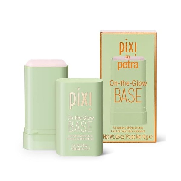 Pixi Beauty On-the-Glow Base | Fond de Teint Stick Hydratant | Teinte Porcelain: Très Claire, Ton Froid | 19 g / 0,6 oz