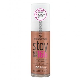 ESSENCE BASE DE MAQUILLAJE DE LARGA DURACIÓN STAY ALL DAY 16H 50 SOFT CARAMEL 30 ML