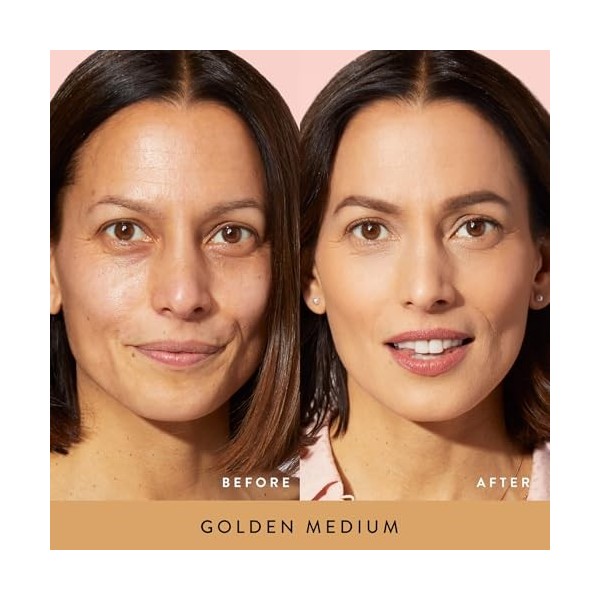 LAURA GELLER NEW YORK Baked Balance-N-Glow Fond de teint illuminant – Couverture transparente à la lumière 105 doré moyen à