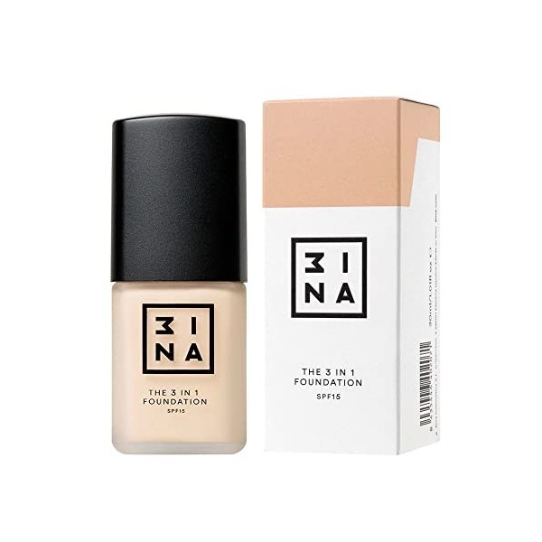 3INA | Maquillage Sans Cruauté | Vegan | Fond de Teint Fond | Couvrant Lègere à Moyenne | Texture Fluide | Longue Tenue | Fin