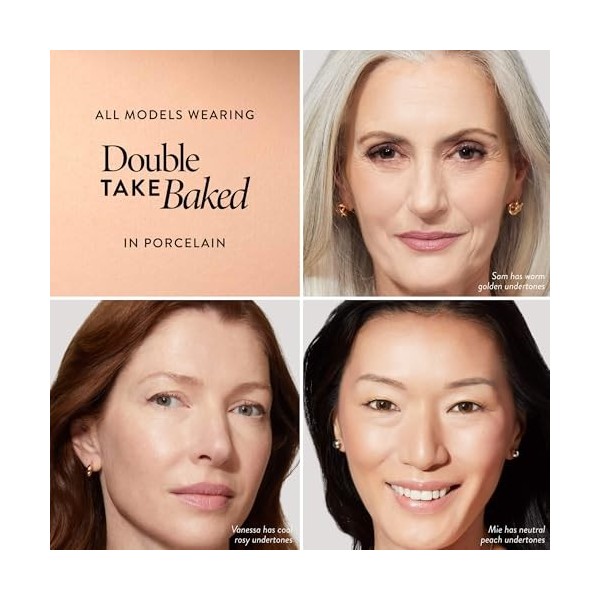 LAURA GELLER NEW YORK Fondotinta in Polvere Baked Double Take Porcelain – Coprenza Totale, Finish Opaco Traspirante, Fondot