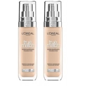 Fond de teint liquide LOréal Paris True Match, soin de la peau infusé à lacide hyaluronique, SPF 17, disponible en 40 teint