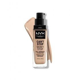NYX Professional Makeup Fond de Teint Liquide Couvrant Tenue 24h Cant Stop Wont Stop Liquid Foundation, Waterproof, Fini Ma