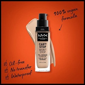 NYX Professional Makeup Fond de Teint Liquide Couvrant Tenue 24h Cant Stop Wont Stop Liquid Foundation, Waterproof, Fini Ma