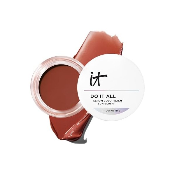 IT COSMETICS, Blush Crème + Bronzer 2 en 1 Confidence In A Sun Blush, Effet Bonne Mine, Autobronzant, Teint Glowy, À lAcide 