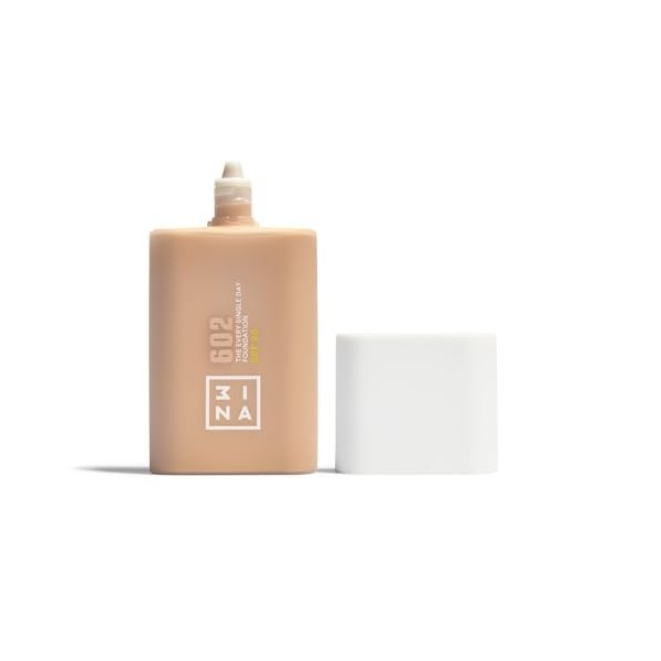 3INA MAKEUP - The Every Single Day Foundation SPF 50 602 - Fond de Teint Neutre clair avec indice SPF 50 - À base de 2% de Ni