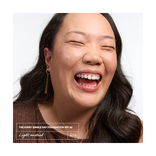 3INA MAKEUP - The Every Single Day Foundation SPF 50 602 - Fond de Teint Neutre clair avec indice SPF 50 - À base de 2% de Ni