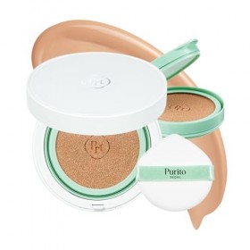 PURITO SEOUL Wonder Releaf Centella BB Coussin 13 Neutre Ivoire, Fond de teint, Centella coréenne, Maquillage longue durée, 
