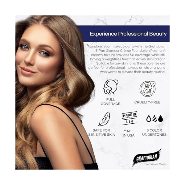 Graftobian HD Glamour Creme Foundation Palette, Cool 1 by Graftobian