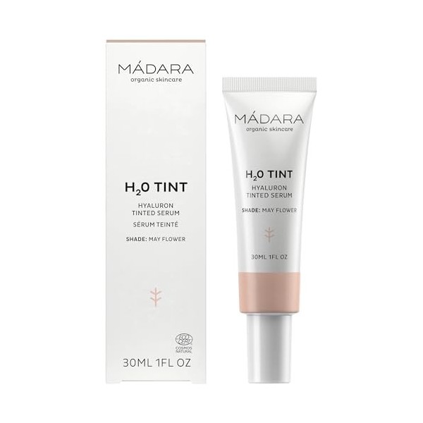 MÁDARA H2O Tint Hyaluron Tinted Serum, 1 MAY FLOWER 30 ml - Un sérum teinté qui apporte hydratation et fraîcheur à chaque go