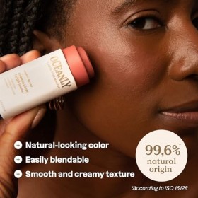 ATTITUDE Oceanly Fard à Joues, EWG Verified, Phtyoglycogène Hydratant, Ingrédients dOrigine Naturelle, Maquillage Végane, Ha