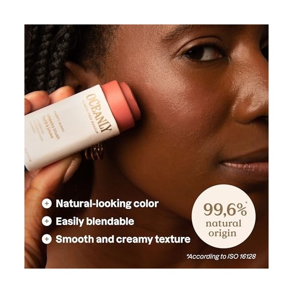 ATTITUDE Oceanly Fard à Joues, EWG Verified, Phtyoglycogène Hydratant, Ingrédients dOrigine Naturelle, Maquillage Végane, Ha