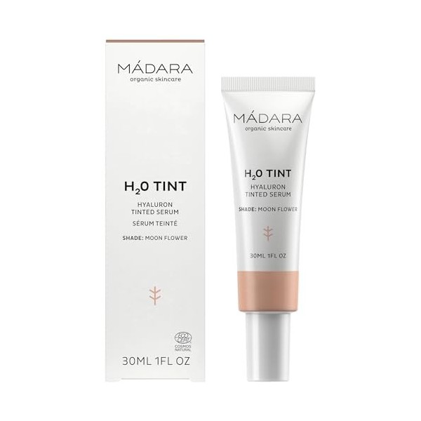 MÁDARA H2O Tint Hyaluronic Tinted Serum, 2 Moon Flower 30 ml - Un sérum teinté qui apporte hydratation et fraîcheur à chaque