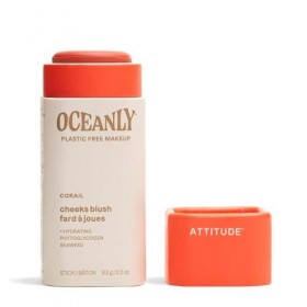 ATTITUDE Oceanly Fard à Joues, EWG Verified, Phtyoglycogène Hydratant, Ingrédients dOrigine Naturelle, Maquillage Végane, Co