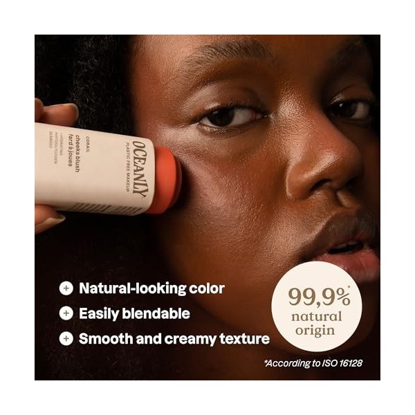 ATTITUDE Oceanly Fard à Joues, EWG Verified, Phtyoglycogène Hydratant, Ingrédients dOrigine Naturelle, Maquillage Végane, Co
