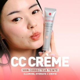 Erborian - CC Crème à la Centella Asiatica - Crème Visage Illuminateur Haute Définition et Maquillage - Protection Solaire SP