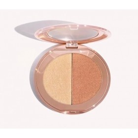 Ayshglamm | Duo Highlighter Coucher de Soleil | Highlighters Dorés Complémentaires | Glow Intense & Solaire