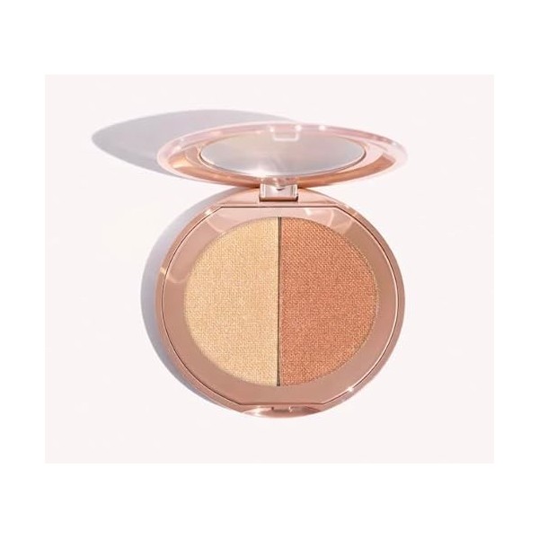 Ayshglamm | Duo Highlighter Coucher de Soleil | Highlighters Dorés Complémentaires | Glow Intense & Solaire