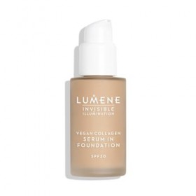 LUMENE Fond de teint sérum teinté Invisible Illumination | SPF30 | Teinte 04 | Couvrance légère et lumineuse | Enrichi en col