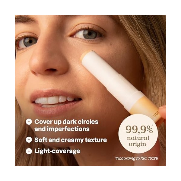 ATTITUDE Oceanly Cache Cernes, EWG Verified, Anti Cerne Hydratant, Ingrédients dOrigine Naturelle, Correcteur Végane, Nude, 