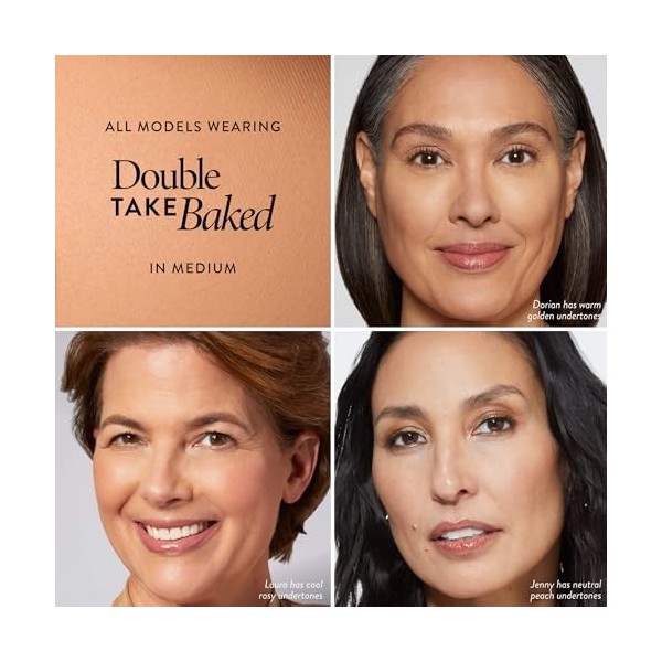 LAURA GELLER NEW YORK Fondotinta in Polvere Baked Double Take Medium – Coprenza Totale, Finish Opaco Traspirante, Fondotint