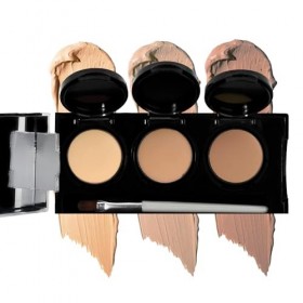 Crème Concealer de Dermaflage, Palette Concealer 3 en 1, Anti-cernes haute couvrance, Imperméable, Formule Mélangeable pour u