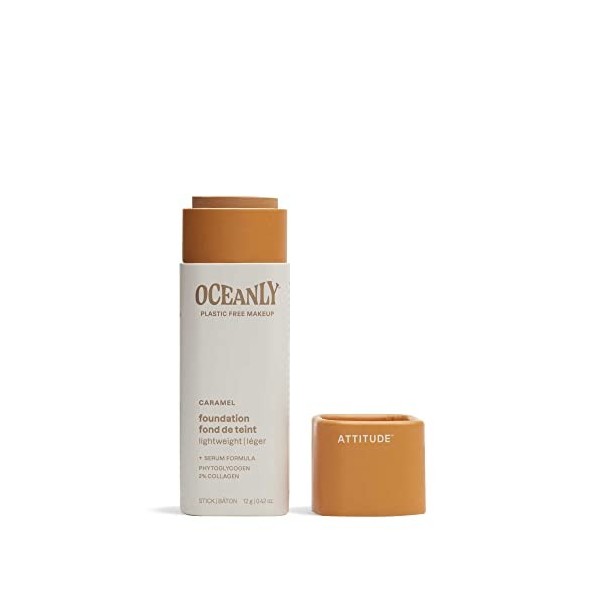 ATTITUDE Oceanly Fond de Teint, EWG Verified, Phytoglycogène Hydratant, Ingrédients dOrigine Naturelle, Perfecteur de Teint 