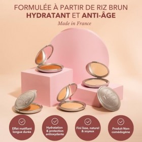T. LeClerc - Poudre de Riz Compacte - 03 ORCHIDÉE - Poudre teint visage - Poudre compacte Matifiante et Fixatrice Longue Tenu