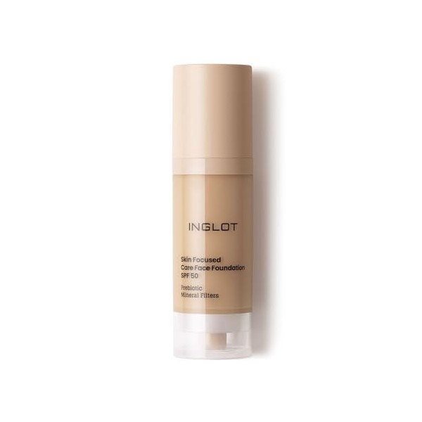 Inglot Fondotinta Illuminante con Benefici per la Pelle | Protezione Solare | Formula Vegana | Skin Focused Care Face Foundat