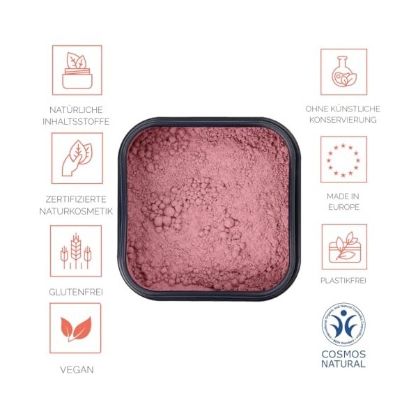 vary vace Blush Hannah rose clair , recharge, blush, poudre sans liant ne colle pas, facile à la peau , cosmétique naturel