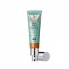 IT COSMETICS, CC+ Crème Natural Matte SPF 40, Haute Couvance et Contrôle de Brillance, Peaux Mixtes à Grasses, Avec Sérum Équ