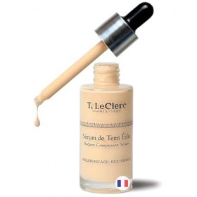 T. LeClerc Sérum Teinté Éclat Anti-Âge 30 ml – N°2 Amand - Fluide à l’Acide Hyaluronique – Double action - fond de teint lége