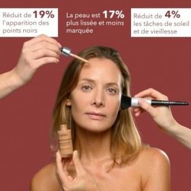 T. LeClerc Sérum Teinté Éclat Anti-Âge 30 ml – N°2 Amand - Fluide à l’Acide Hyaluronique – Double action - fond de teint lége