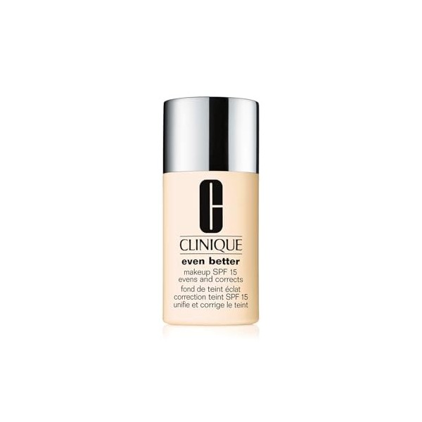 Clinique Even Better Fond de Teint SPF 15 | Couvrance Moyenne + Fini Naturel | Vitamine C | Unifie le Teint + Réduit les Tach