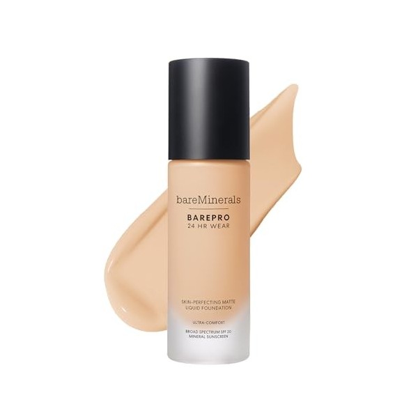 Barepro 24HR Wear Fond de teint liquide mat minéral SPF20 – Light 21 neutre – 30 ml