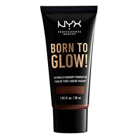 NYX PROFESSIONAL MAKEUP Fond de teint Born To Glow Naturally Radiant, couverture moyenne, expresso profond